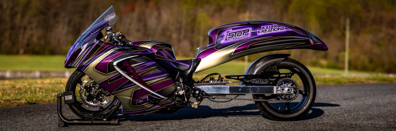 Custom Hayabusa drag bike by Killer Kreations